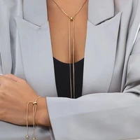 2022 elegant luxury long tassel necklace for women simple versatile high quality adjustable korean fashion jewelry party gifts
