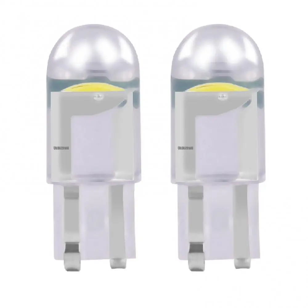 

2Pcs T10 Car Auto Width Indicator Lights COB Glass Transparent LED Bulb Lamps