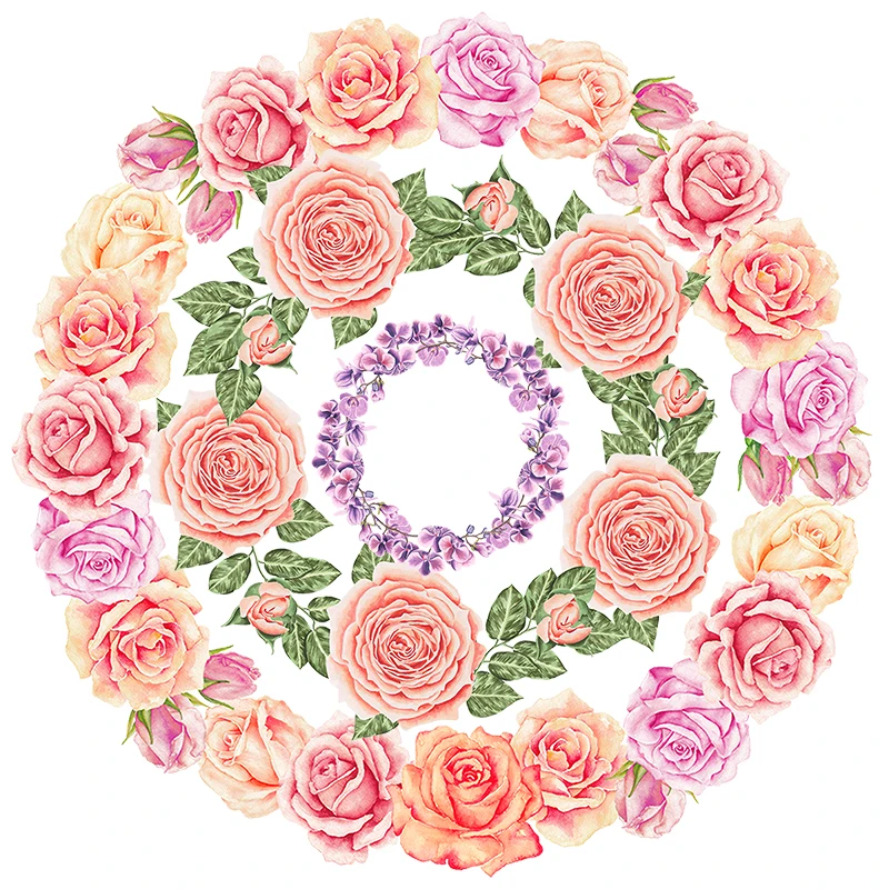 

QCF223 Beautiful Wreath Electric Light Switch Peripheral Decoration Photo Wall Decal