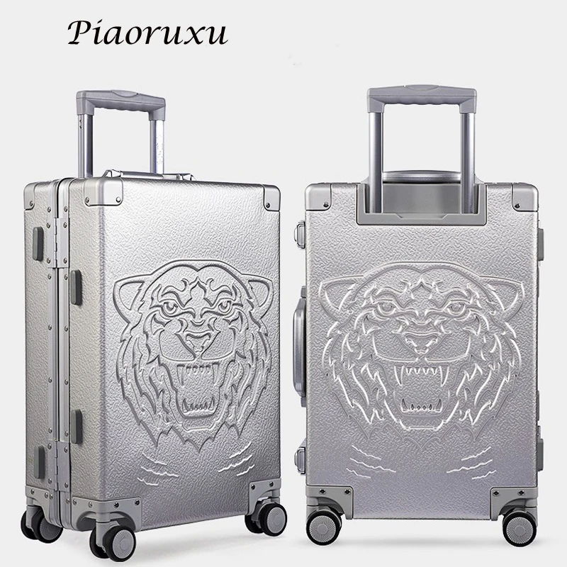 

100% Aluminum Alloy Business Travel Hard Shell Spinner Pull Rod Box TSA Lock Cabin Trolley Suitcase 20"24inch Carry on Lugg