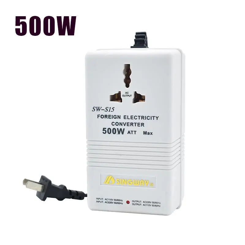 

500W Power Voltage Converter Adapter 500W Adjustable 220V to 110V 110V to 220V Power Adapter Socket AC US Transformers Converter