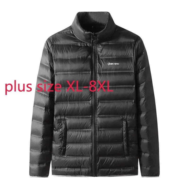 

Winter New Arrival Autumn Super Large Male Youth Lightweight Stand Collar Down Jacket Fashion Casual Coats Plus Size L-7XL 8XL