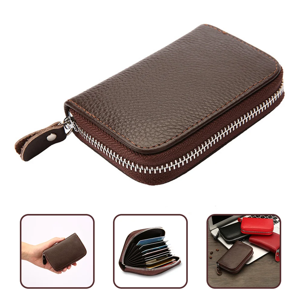 

Leather Credit Cards Holder ID Cards Storage Bag Small Cards Storage Pouch