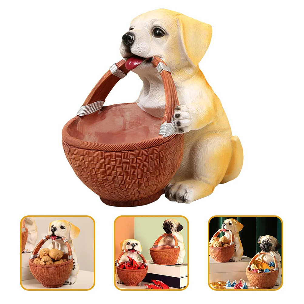 

Dog Model Storage Box Decorative Storage Basket Porch Key Storage Rack Desktop Jewelry Holder