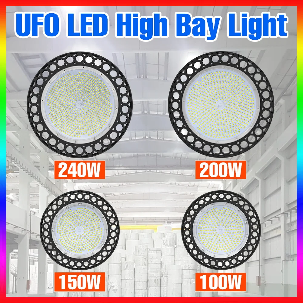 LED High Bay Light UFO Lamp Ceiling Light Bulb Led Garage Lamp High Power Spotlight Commercial Floodlight Industrial Lighting