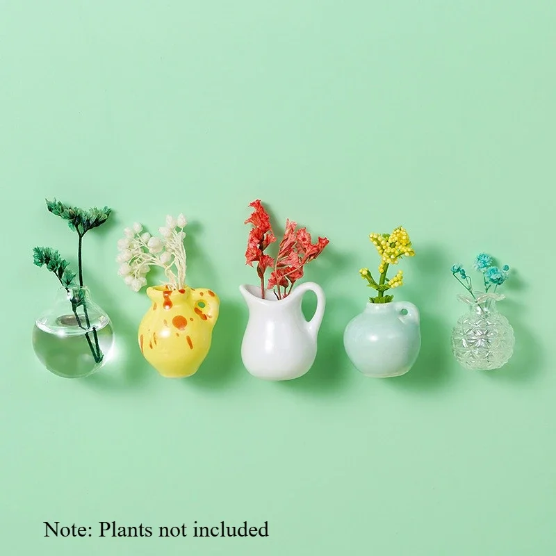 

Мини-керамическая Ваза, Магнит На Холодильник, Декоративный 3D Домашний Декор, Персонализированный Креативный Подарок