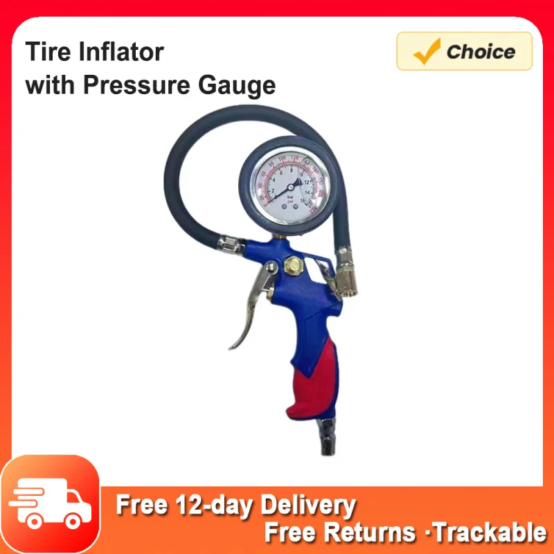 Механический Насос Для Накачивания Шин С Манометром Автомобильных