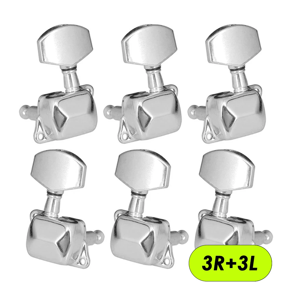 

6 PCS Guitar String Tuning Pegs Tuner Semi-closed Tuner 3L3R Machine Heads For Electric Guitar Folk Acoustic Guitar Tuning Pegs