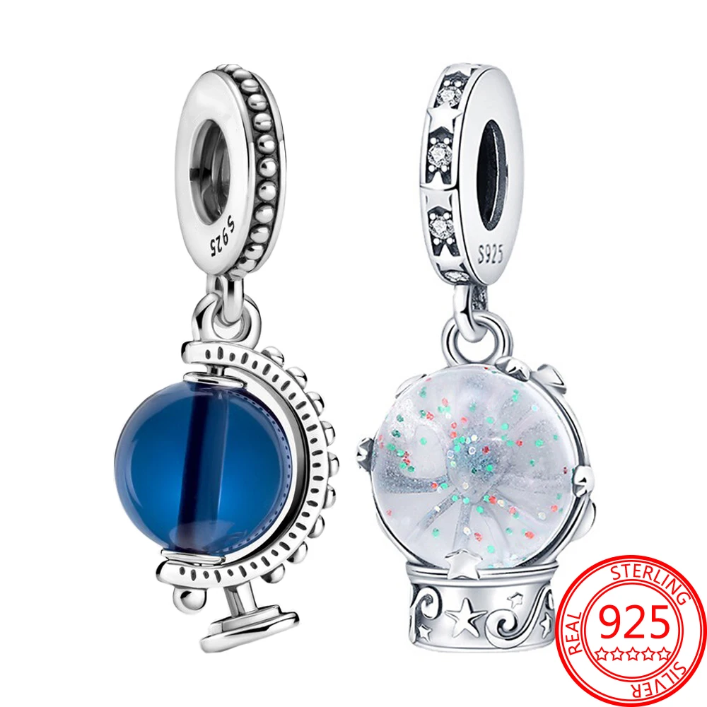 Новинка 2022 лидер продаж подвески-шармы в виде снежного глобуса ангела подходят