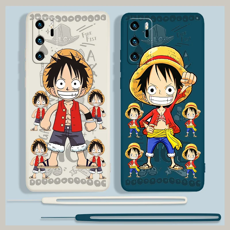 

Handsome pirate king Luffy For Huawei P20 P20 P30 LITE PRO P40 P50 PRO LITE 5G P Smart z pro P SMART PLUS Liquid Rope Phone Case