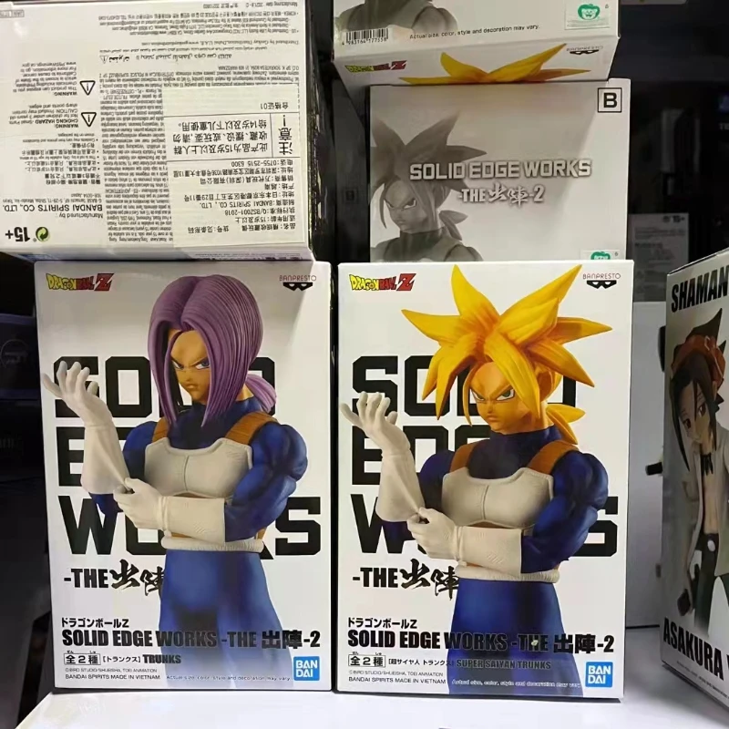 

Action Figure Genuine Dragon Ball Second Bomb Trunks Super Race Yellow Hair Normal Purple Birthday Gift