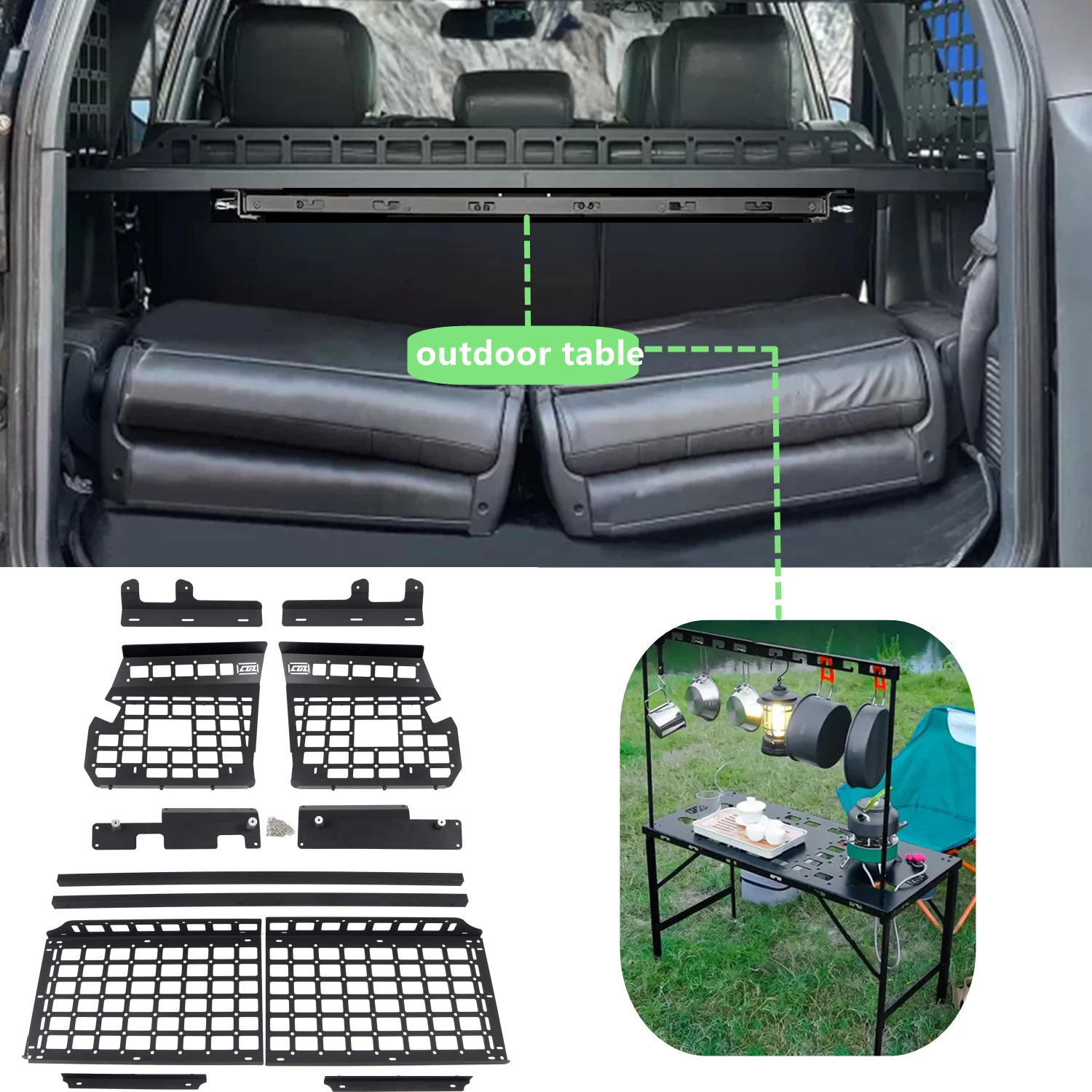 Подходит для Toyota Land Cruiser Prado J120 2003-2009 модульная панель заднего багажника полка