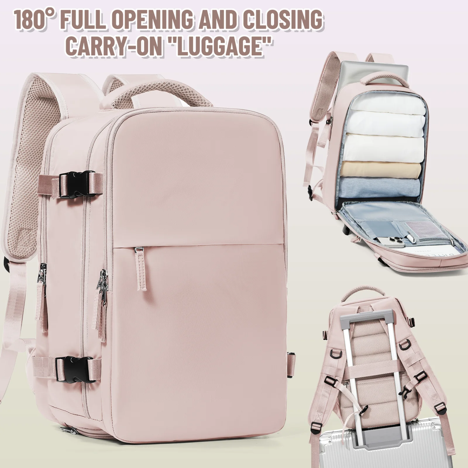 Дорожный рюкзак унисекс с одобрением кабины Большой дорожный для ноутбука Fewchor