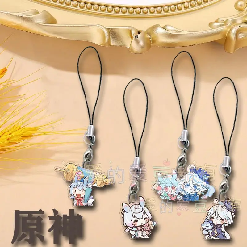 4 шт. Genshin Impact Sigewine мобильный ремешок-цепочка чехол для телефона милые акриловые