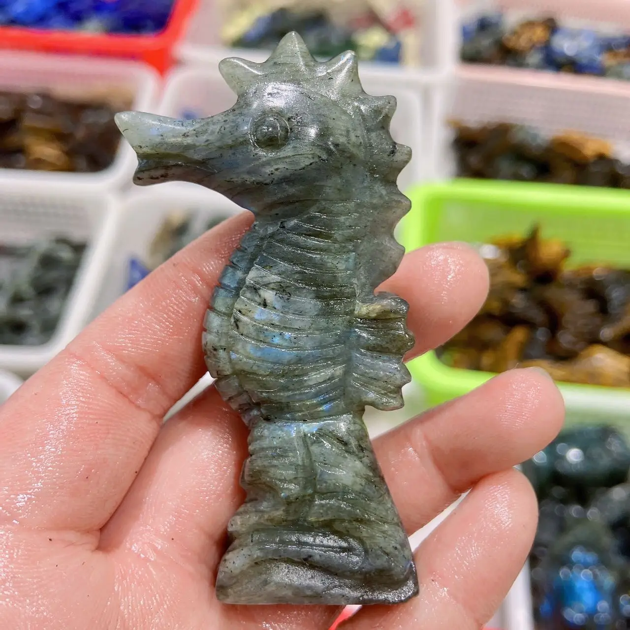 

Натуральный удлиненный Восстанавливающий камень рейки, хрустальный камень, ручная работа, милые животные, морской лошадь, украшение для дома, ремесла, рождественский подарок