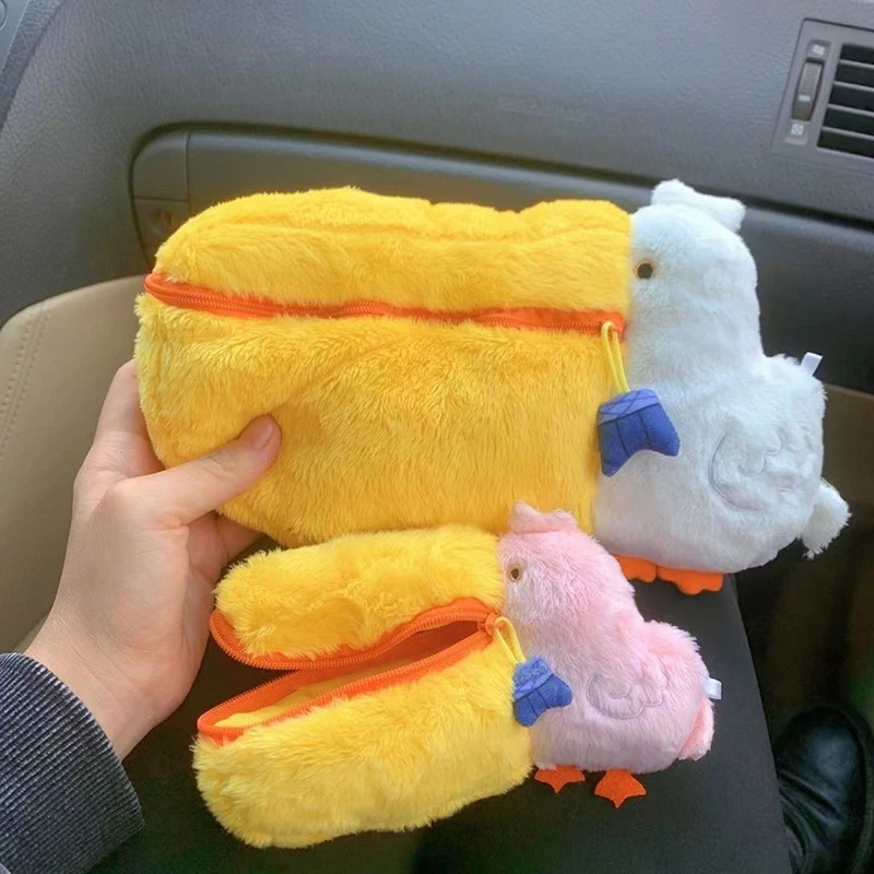 Милые пеналы Pelican плюшевая сумка для макияжа ручек хранения канцелярских