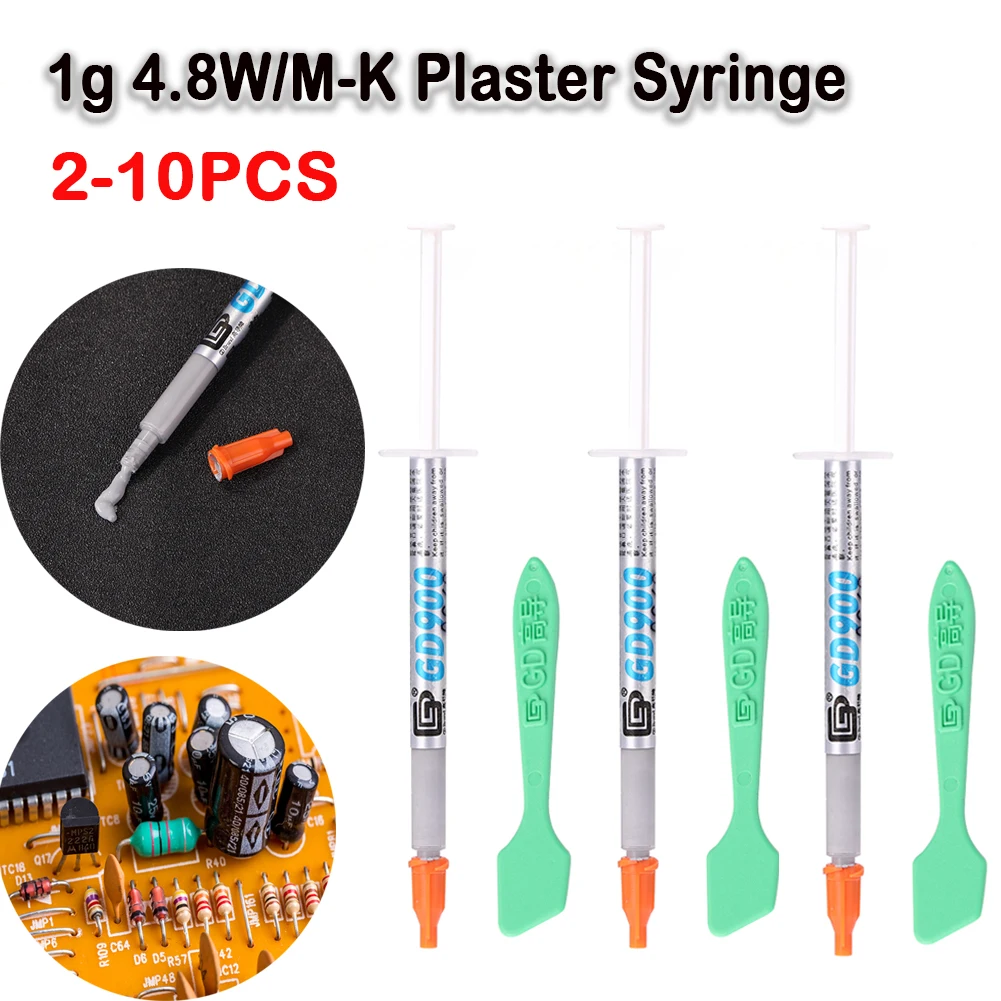 

2-10PCS 1g Hot Thermal Conductive Grease Paste Silicone Plaster Syringe Heat Sink Compound for CPU Cooler Heatsink Plaster