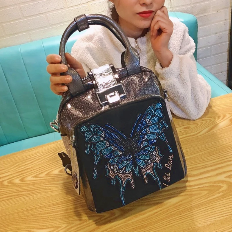

Romantic Butterfly Print Luxury Bags Trend Handbags for Women 2022 Designer Luxury Tote Bag Double Shoulder Sac A Main