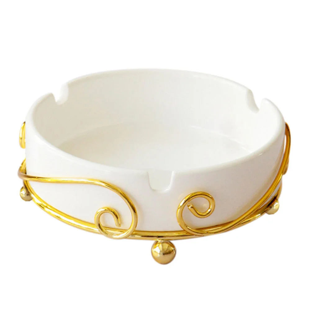 

Desktop Ceramic Ashtray Ceramic Ashtray Household Ashtray Simple Style Ashtray for Home Storage Office
