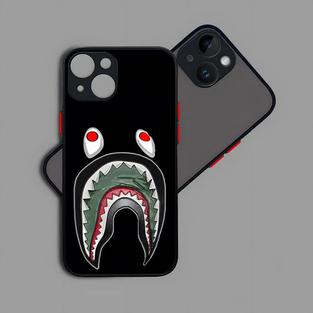 Phone Case A-Bathing -Ape B-BAPEs Matte Transparent Back For IPhone 16 15 14 13 12 11 Pro Max X XR XSMax 7 8 Plus Cover