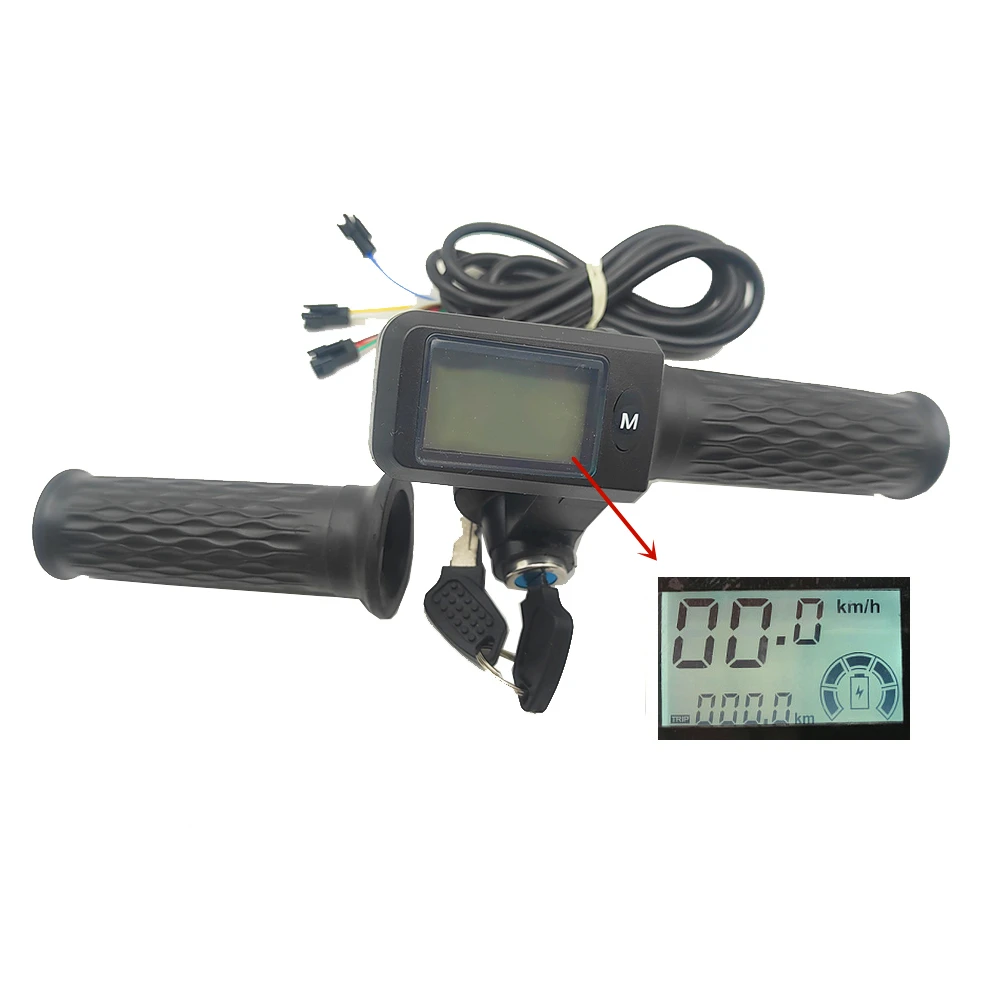 

36V 48V Electric Bike Scooter Throttle LCD Display Show Speed and Mileage and Battery Power