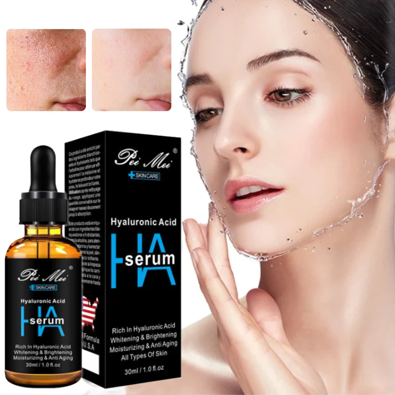 

Pore Shrink Face Serum Moisturizing Nourish Repair Smooth Pores Essence Hyaluronic Acid Oil Control Brighten Face Care 30ml