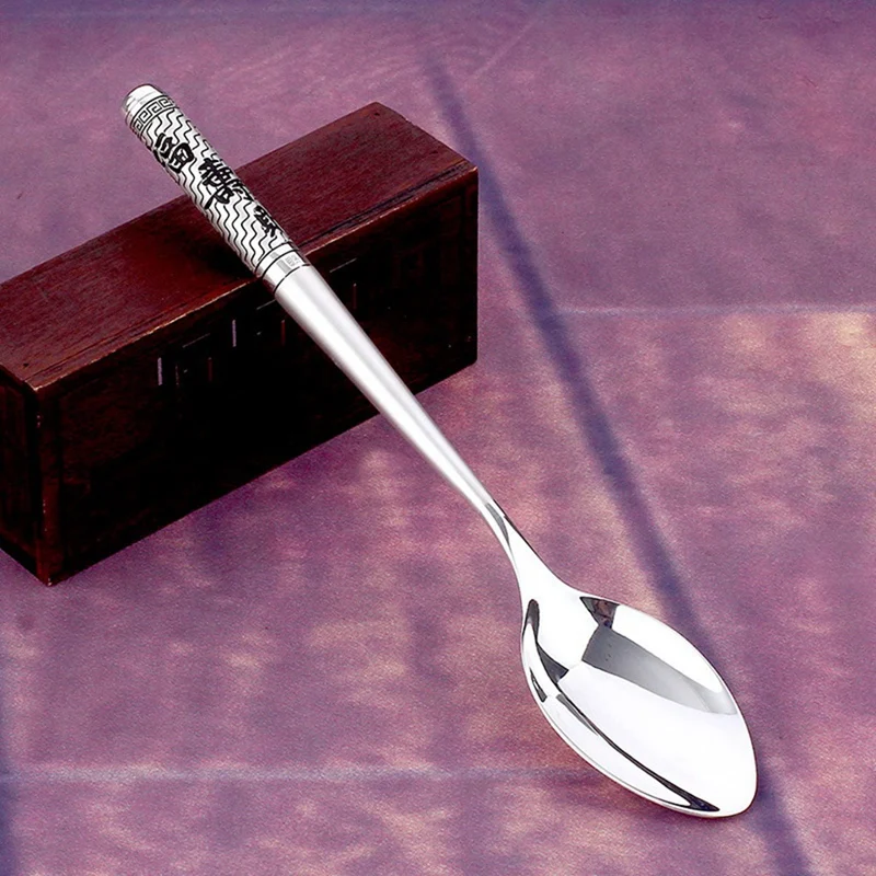 

Sterling Silver 999 Silver Spoon Sterling Silver Tableware Big Spoon Coffee Spoon Household Spoon Sterling Silver