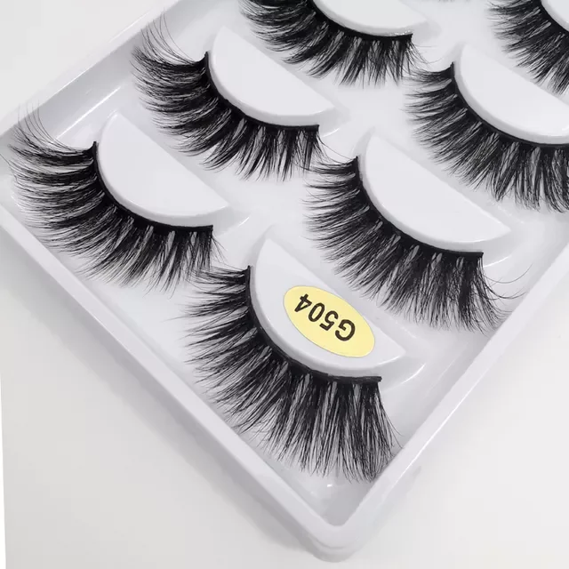 

5 pairs False Eyelashes Natural Mink Eyelashes Makeup 3d Mink Lashes Thick Fake Eyelashes maquiagem faux cils G800