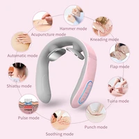 electric neck massager pulse back 10 modes remote control far infrared heating pain relief tool health care relaxation machine