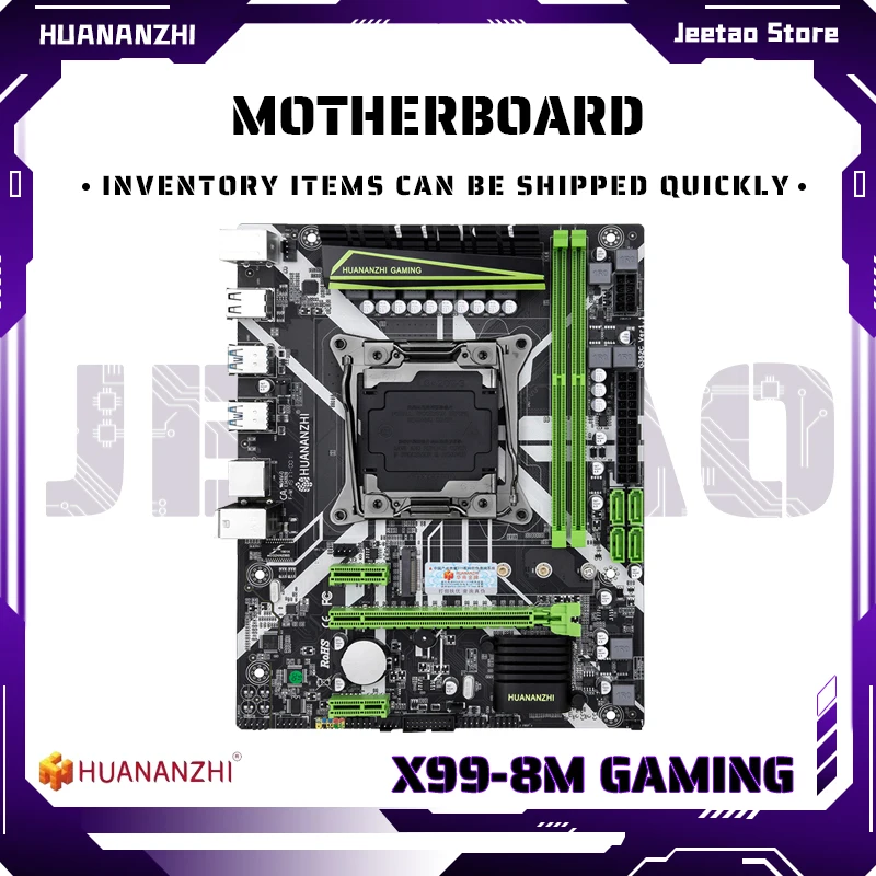 

HUANANZHI 8M D4 GAMING Motherboard For Intel XEON E5 LGA2011-3 All Series DDR4 RECC NON-ECC Memory NVME USB3.0 M-ATX Server
