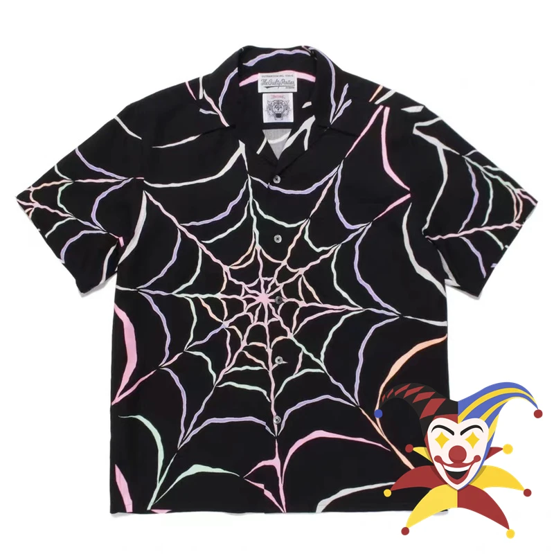 

Spider Web WACKO MARIA Shirt Men Women 1:1 High Quality 2023ss Hawaiian Shirts Tee