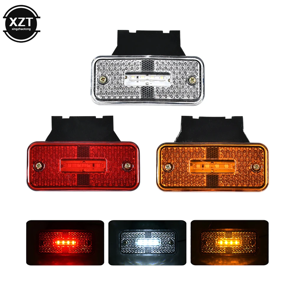 

New LED Marker Lights For Trucks 24V Trailer Side Marker Lights Tractor Van Side Position Light Red White Amber Car Accessories