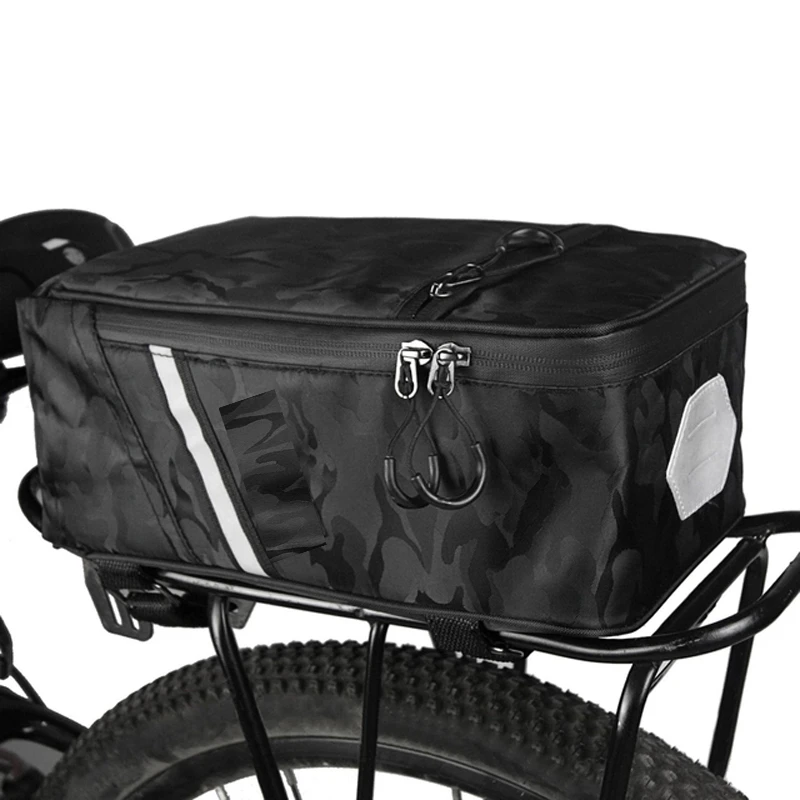 

Reflective Bar Design MTB Tail Bag 5L Bike Rear Rack Bag Water-resistant Cycling Panniers Trunk Bag Bike Ebike Rear Seat Pannier