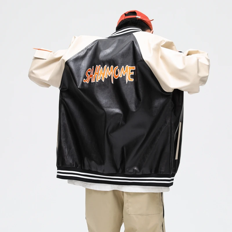 Youth Trend College Varsity Clothing Hip Hop Casual Leather Jackets Baseball Uniform Baseball Jackets For Men
