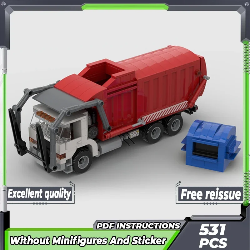 Модель городского автомобиля Moc строительные блоки технология мусоровоза