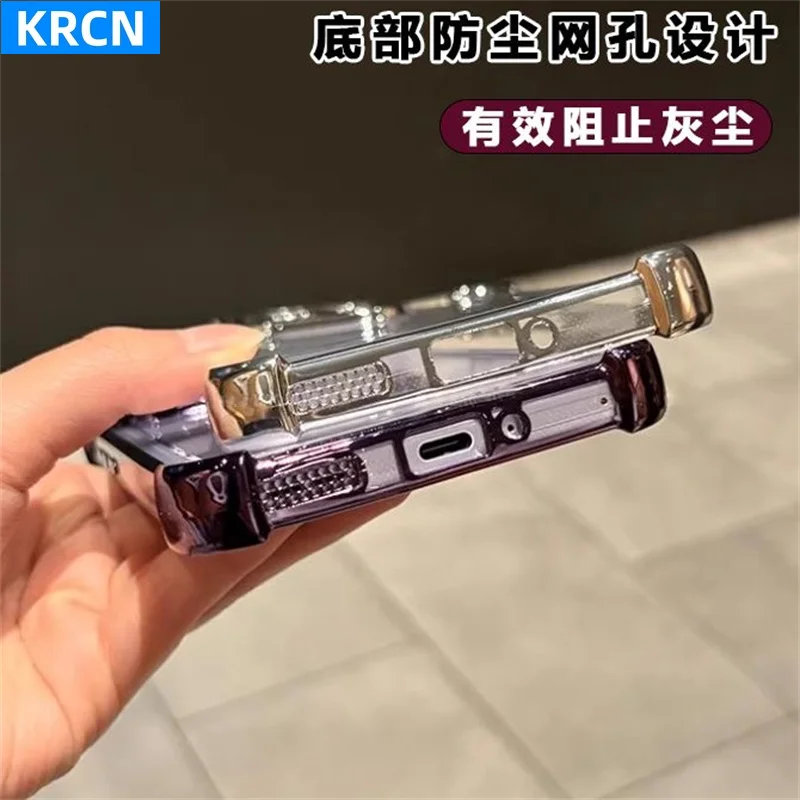 Фото Чехол для Oppo Reno 15F 15 Pro 14 5G Reno14 F 13 F с защитой камеры, гальванизированный, прозрачный, силиконовый, противоударный бампер №3