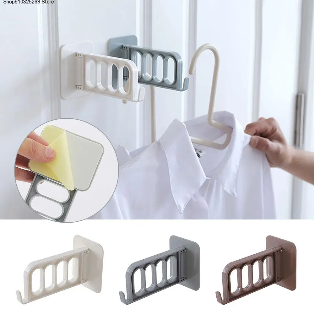 

1pc Clothes Storage Rack Organizer Multifunction Door Hooks Creative Foldable Wall Hanger Hook For Bathroom Towel
