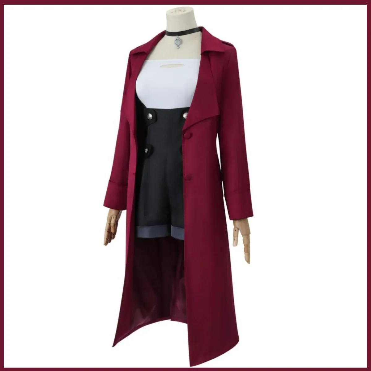 Новинка 2024 костюм для косплея аниме цвета металлик румяна красная звезда длинный