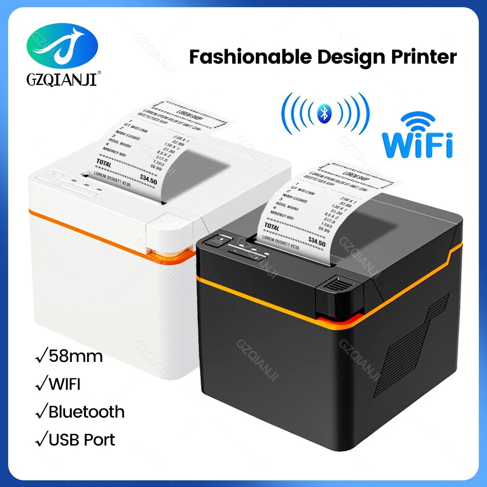 

58mm Wifi USB Bluetooth Desktop Receipt Thermal Printer Bar-code Bill Ticket 2 inch POS Impresora Maker for Retail Store Print