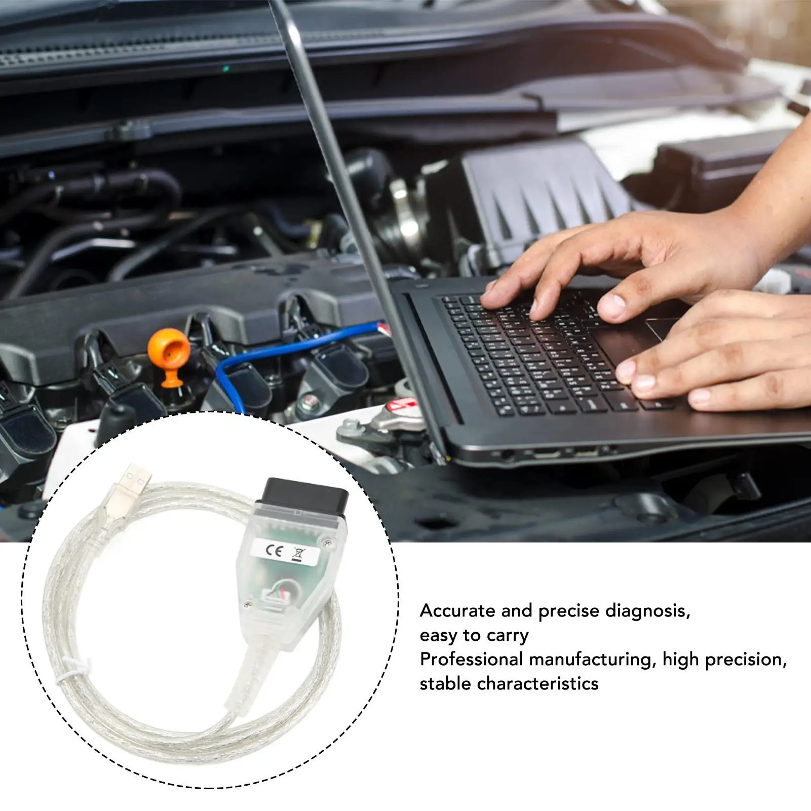 Кабель для чтения Автомобильный диагностический кабель-адаптер Windows XP V18.00.008 USB