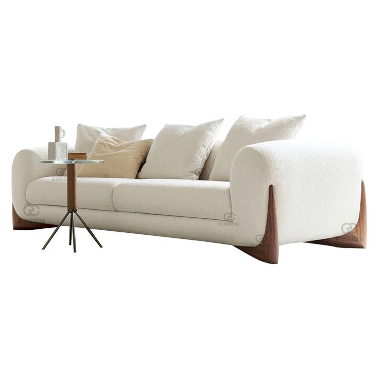 

Italian Living Room Simple Latex Combination Modern Lamb Sweys Sofa