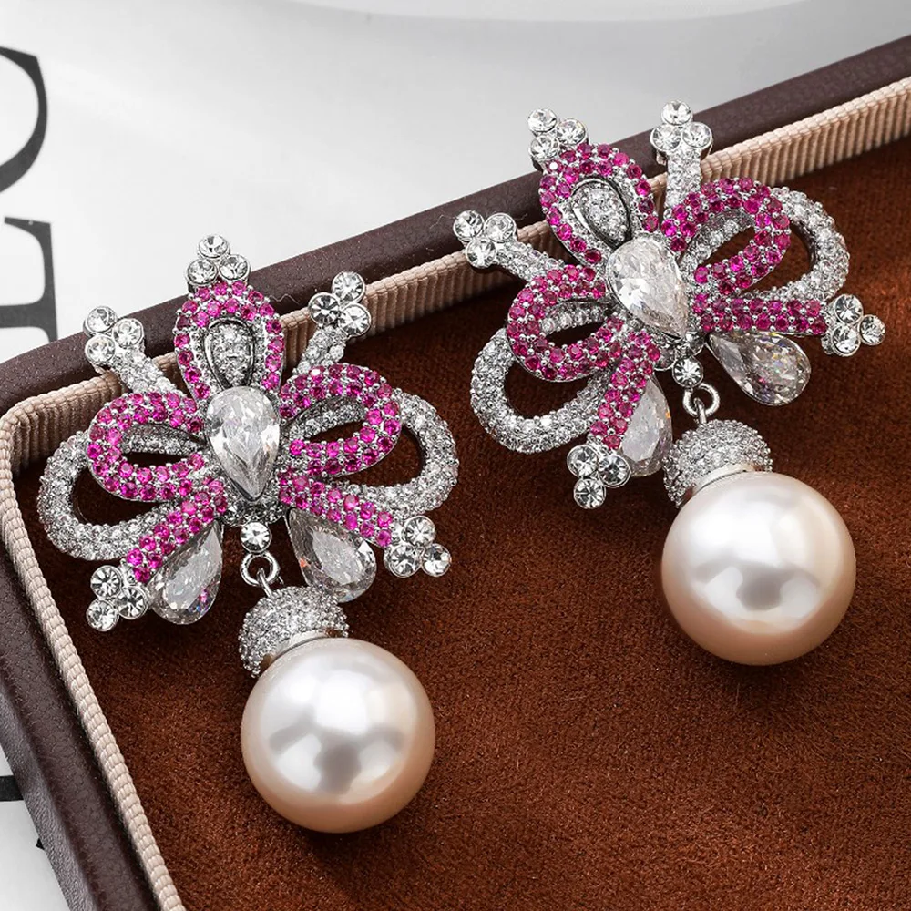 GODKI 35 мм висячие серьги с искусственным жемчугом для женщин свадебные