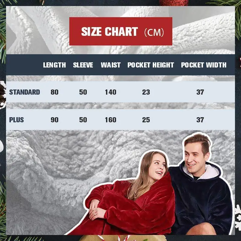 WONTIVE Cozy Hooded Plush Thermal Blanket Unisex Comfortable Loose Nightgown Womens Mens Cotton Flannel Pajamas As Seen AS On TV