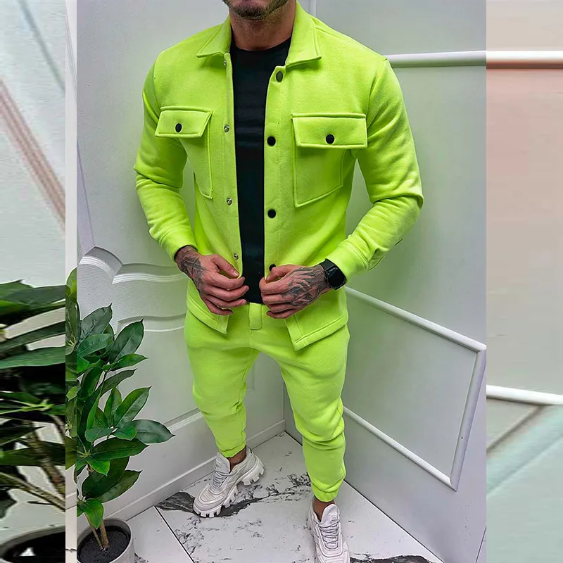 2023 New Two Pieces Set Mens Sportswear Set Men Jacket Tracksuit Casual Sports Suit Men's Fashion Jacket Pants Suit