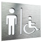 Индивидуальная композитная алюминиевая пластиковая панель, мужской знак для ванной, персонализированный знак для обновления квартиры