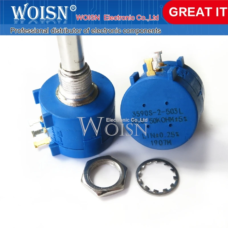 Прецизионный многооборотный потенциометр 3590S-2-503L 50K 10 шт.