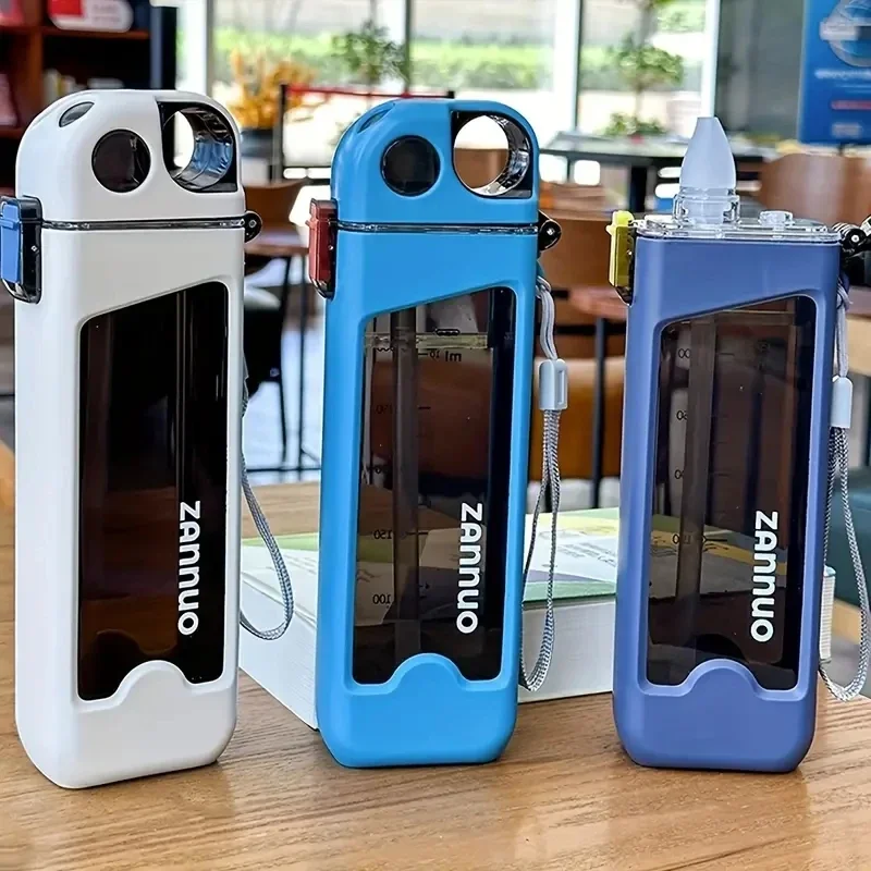 Пластиковая бутылка для воды объемом 350 мл герметичная квадратная чашка