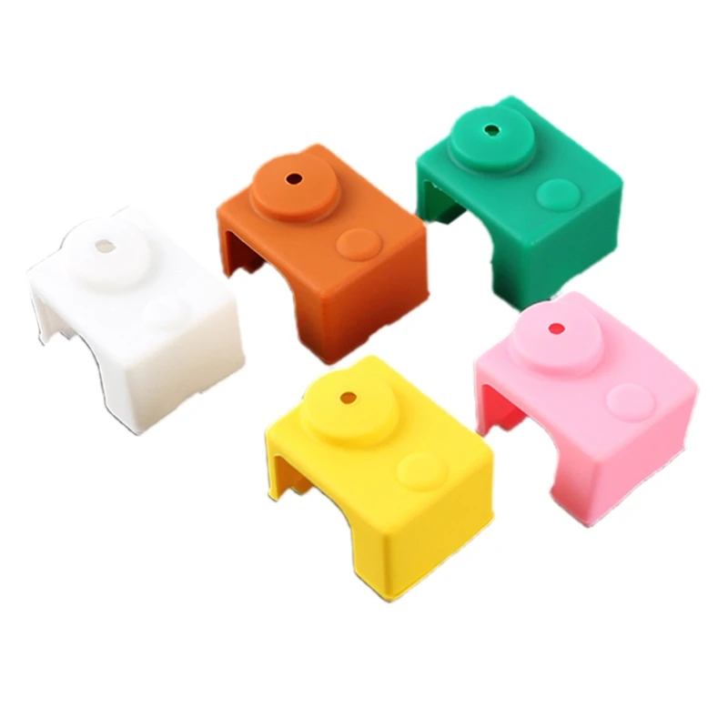 

Genuine Durable for E3D V6 3D Printer Hot End Heater Block Socks Extruder Nozzle Protective Silicone Cover (Pack of 5 )
