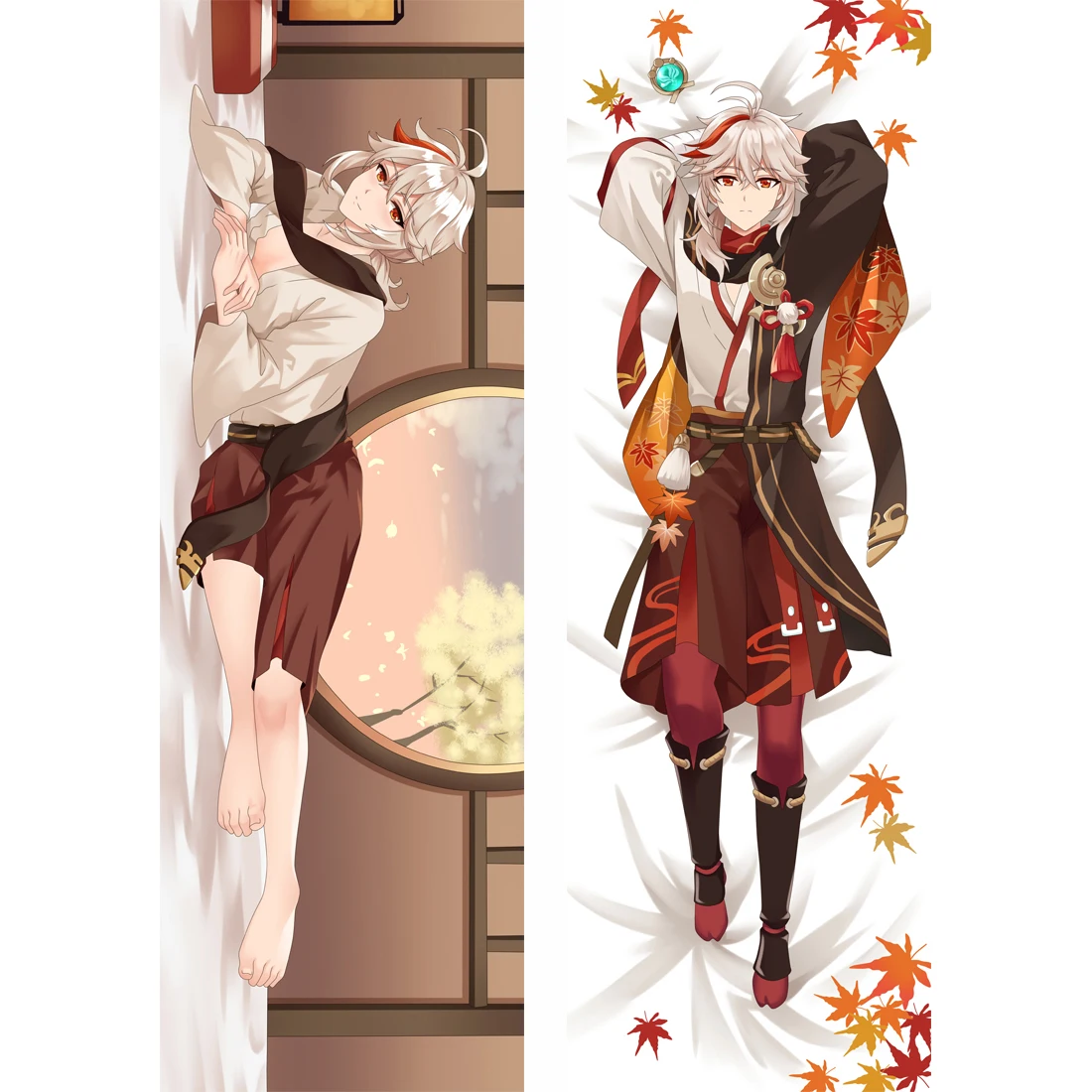 

60x180cmGenshin Impact Dakimakura Kaedehara Kazuha Hugging Body Pillowcase Man Otaku Throw Costume Pillow Cover Case Peach Skin