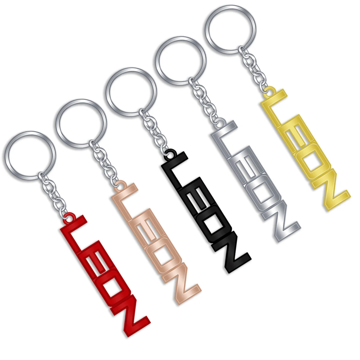 

For Seat LEON Emblem Car Keychain Badge Keyring Metal Key Chain Ring Holder Accessories